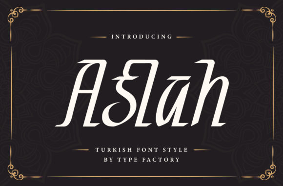 Aslah: The Elegant Display Font for Crafters and Product Designers