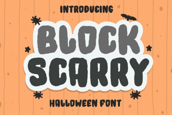 Block Scarry: A Bold Display Font for Halloween-Themed Editorial Design
