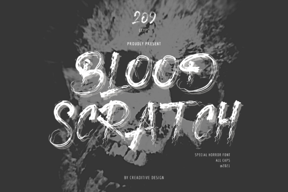 Blood Scratch: A Hauntingly Perfect Display Font for Crafty Makers