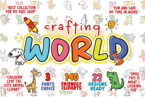 Crafting World: A Display Font That Elevates Small Business Branding