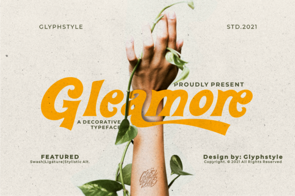 Gleamore: A Bold Display Font for Confident Editorial Design