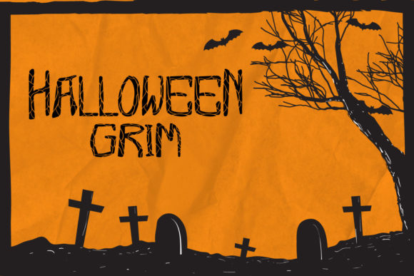 Halloween Grim: A Bold Display Font for Spooky Web Designs