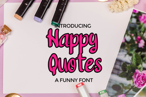 Happy Quotes: A Charming Display Font for Thoughtful Editorial Design