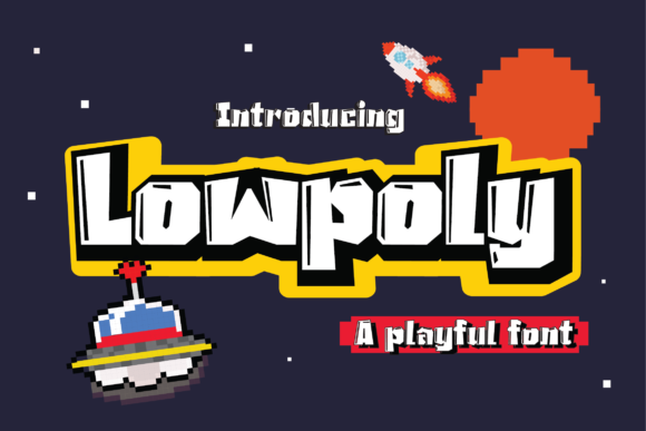 Lowpoly: A Playful Display Font for Creative Branding Projects