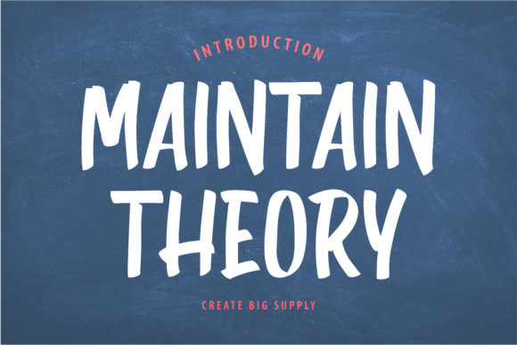 Maintain Theory: A Calm, Brushed Display Font for Thoughtful Editorial Design