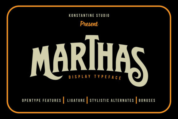 Marthas: A Bold Display Font with Vintage Charm for Editorial Design