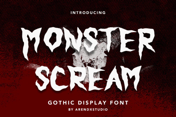 Monster Scream Font: A Bold Gothic Typeface for Halloween-Themed Web Design