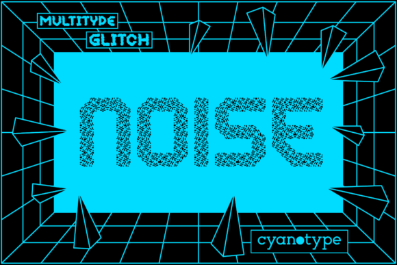 MultiType Glitch Noise: A Pixelated Typeface for Bold Brand Identities