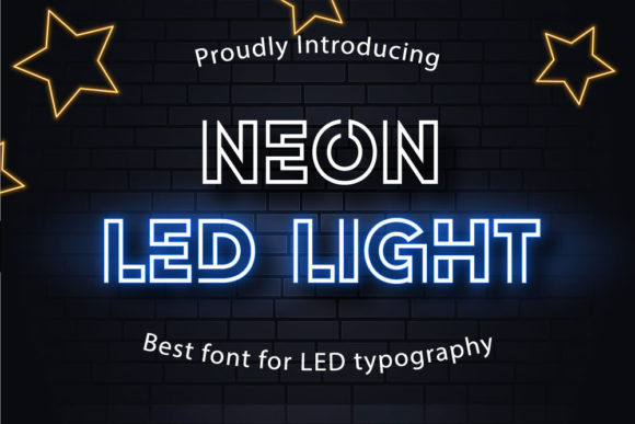 Neon Led Light: A Modern Display Font for Business Branding