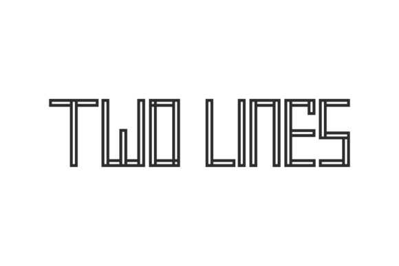 Two Lines: A Robotic Display Font for Handmade Labels, Invitations, and More