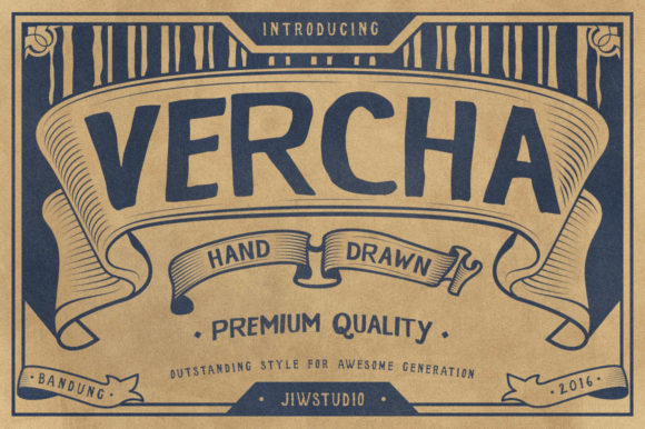 Vercha: A Bold Vintage Display Font That Elevates Brand Identity